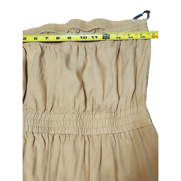 Jolie and Joy cargo Jumpsuit size Large tan jogger cut - Picture 6 of 9